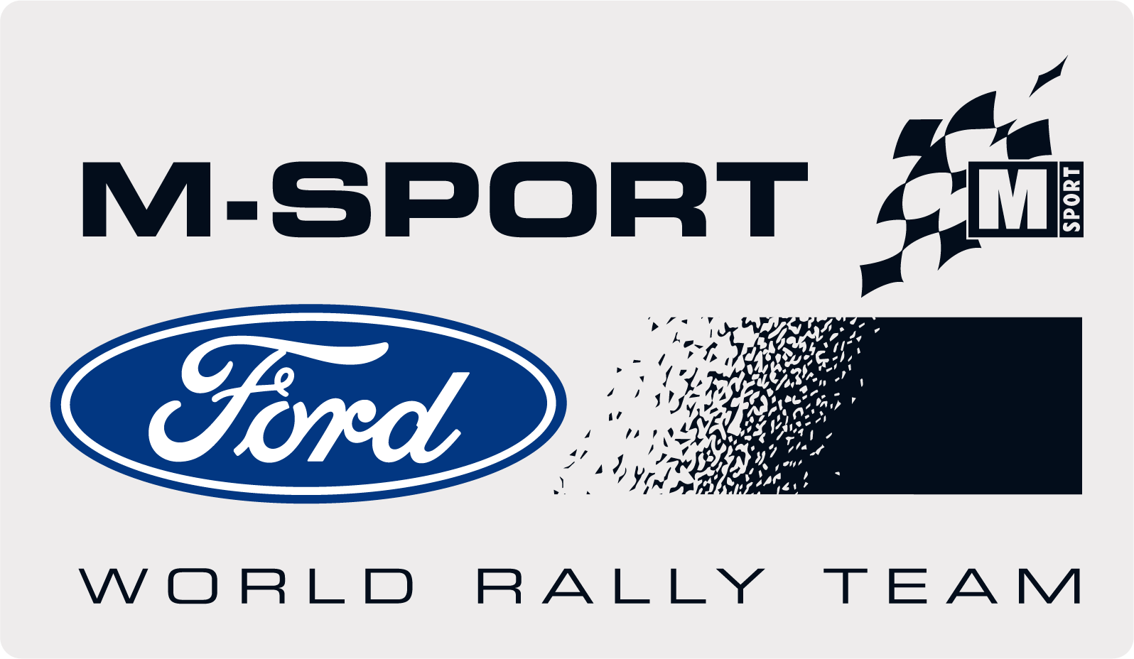 MSport Ford World Rally Team Logo Sticker White