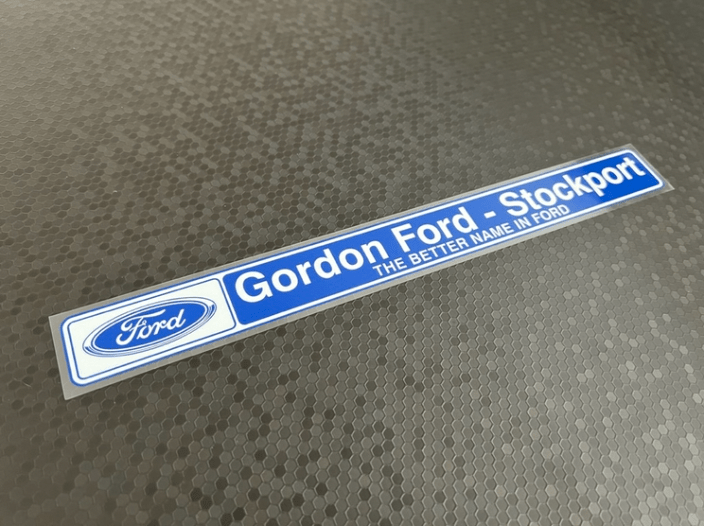 Gordon Ford Stockport Ford Dealer Sticker