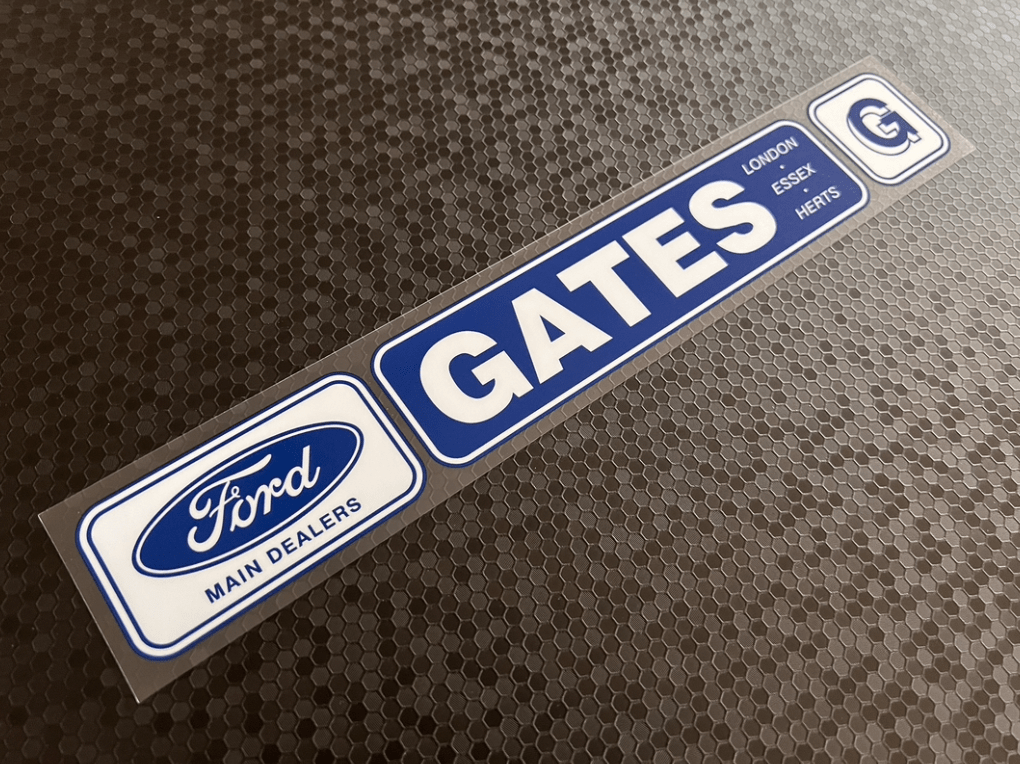 Gates London Essex Herts Ford Dealer Sticker V2