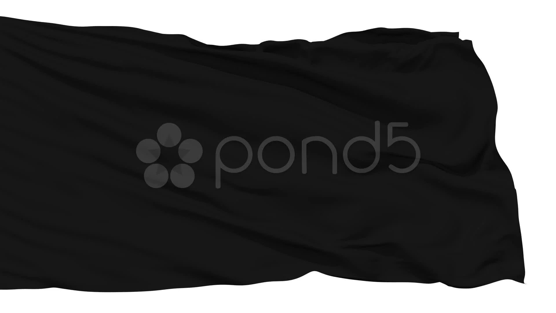 Black Blank Flag Waving In The Wind Against White Background videos