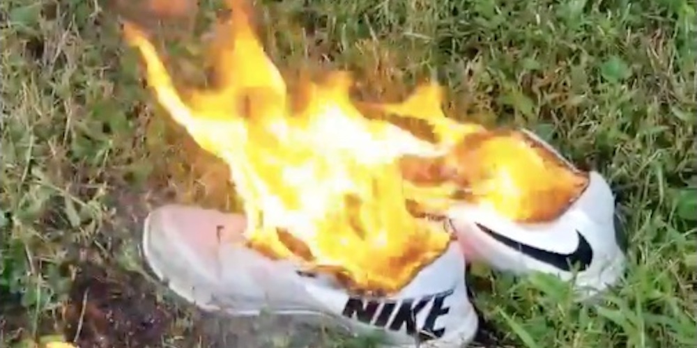 Conservatives Are Literally Setting Their Shoes on Fire to Protest Nike