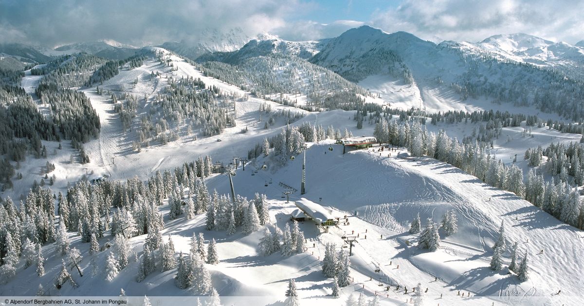 St. Johann im Pongau Schigebiet Pistenplan Salzburger Sportwelt