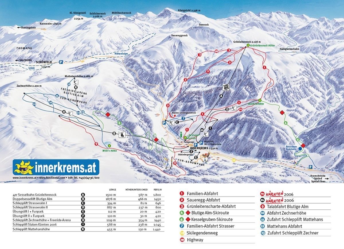 Krems Österreich Karte KREMS SKIGEBIET WINTERURLAUB SKIREISEN INKL. SKIPASS