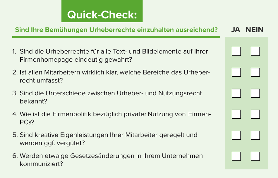 Urheberrechtsverletzungen vermeiden
