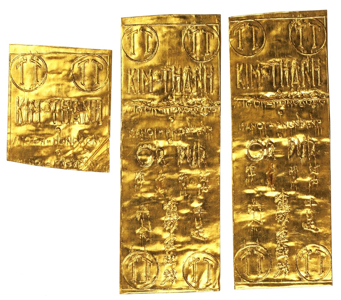 2185 Vietnam, lot of 3 gold pieces issued by Kim Thanh Goldsmiths, 19...
