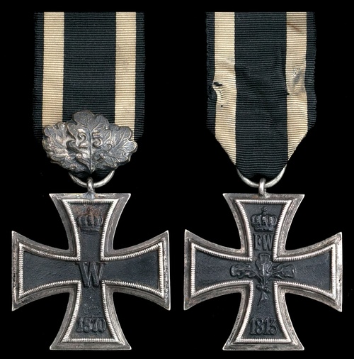 1084 German States. Prussia. 1870 Iron Cross with 25 Years Jubilee Sp...