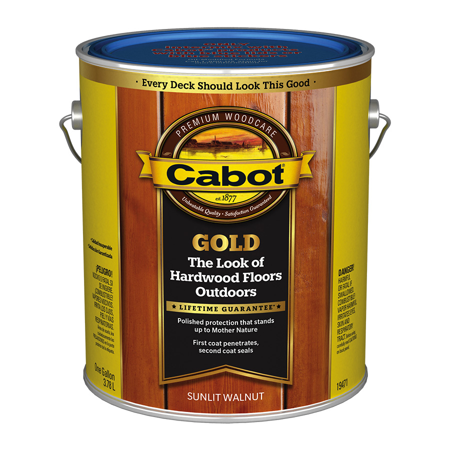 Cabot Gold Sunlit Walnut Transparent Exterior Wood Stain Low VOC Gallon