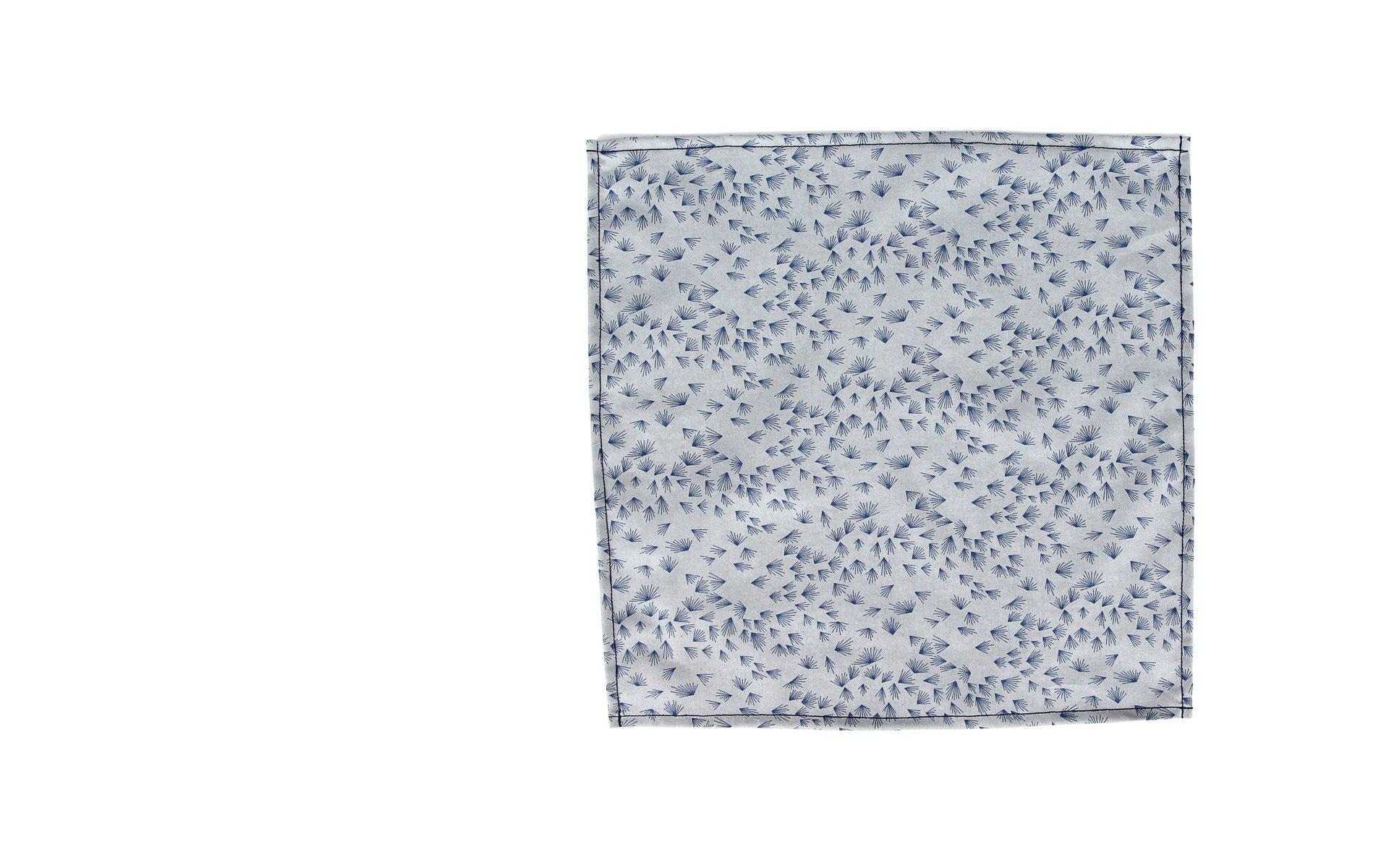 Light Blue Pocket Square With A Dandelion Pattern Oliver Wicks