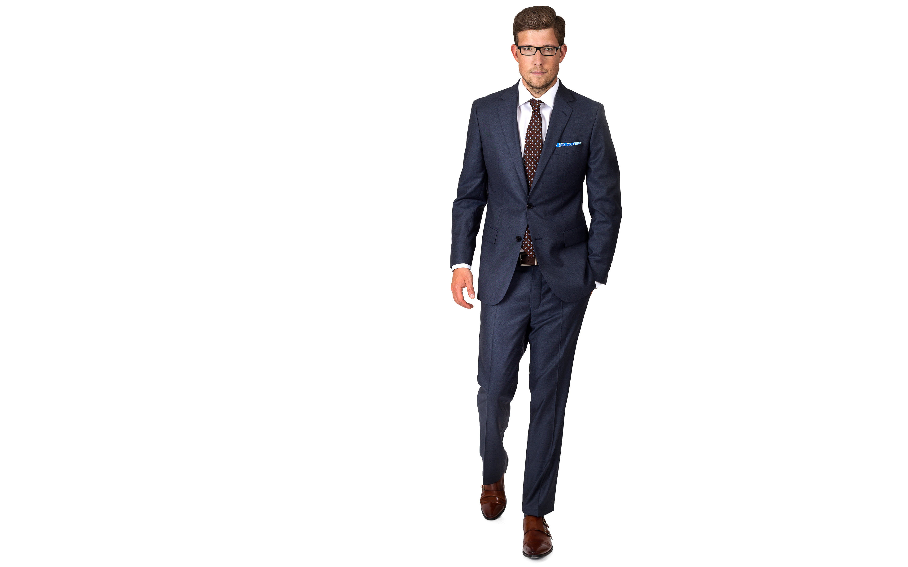 Premium Charcoal Blue Suit Oliver Wicks