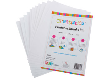White Printable Shrink Film – Pack of 12 - MTA Catalogue