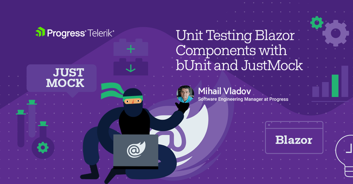 Unit Testing Blazor Components with bUnit and JustMock