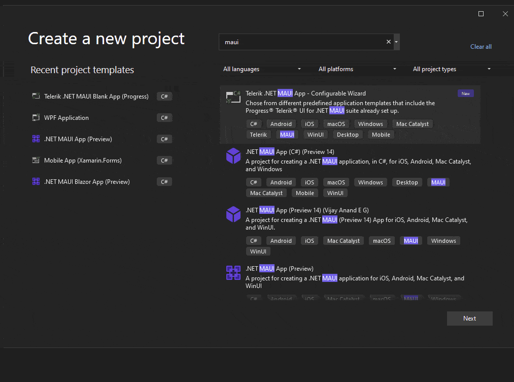 Telerik UI for MAUI Goes GA 50+ Controls!