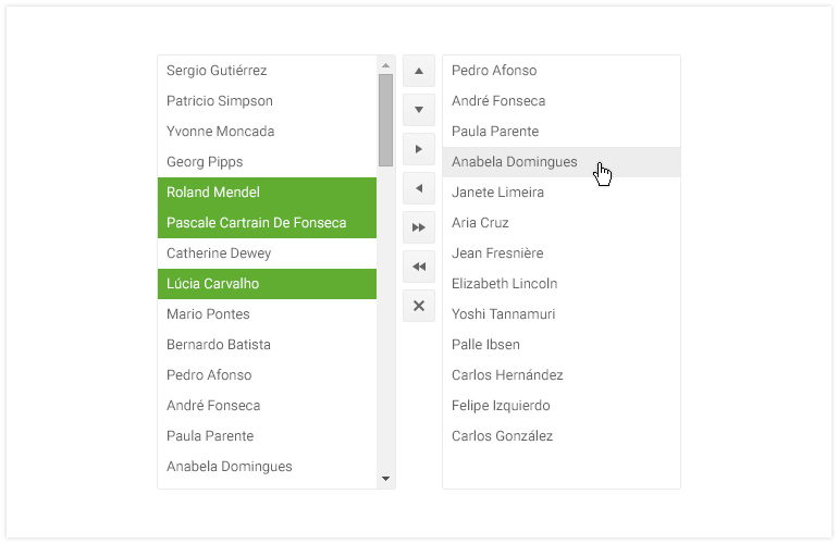 jQuery ListBox Widget Kendo UI for jQuery