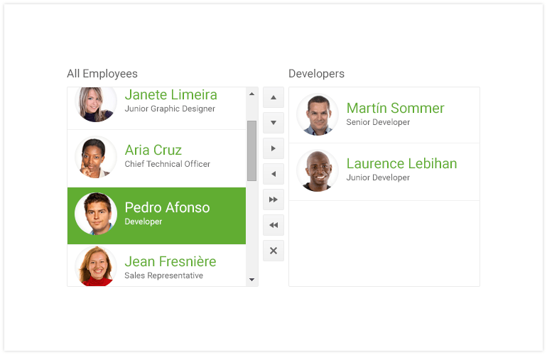 jQuery ListBox Widget Kendo UI for jQuery