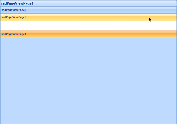 Animate the page expanding in RadPageView with ExplorerBar