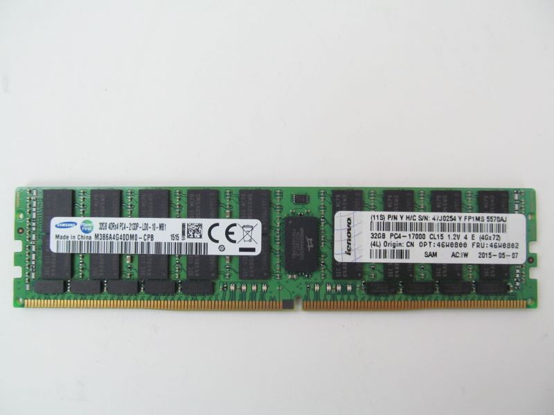 46w0800 32GB(Quad-Rank x4) 1.2 V PC4-17000 CL15 ECC DDR4 2133 MHz LP LRDIMM