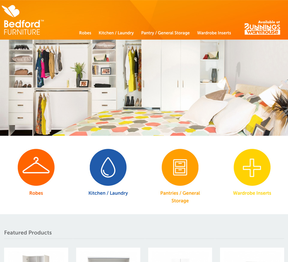 Bedford Furniture website build D69