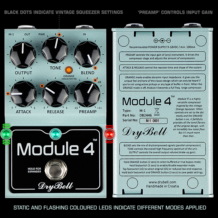 Guitar Pedal X GPX Blog DryBell's new Module 4 Compressor is