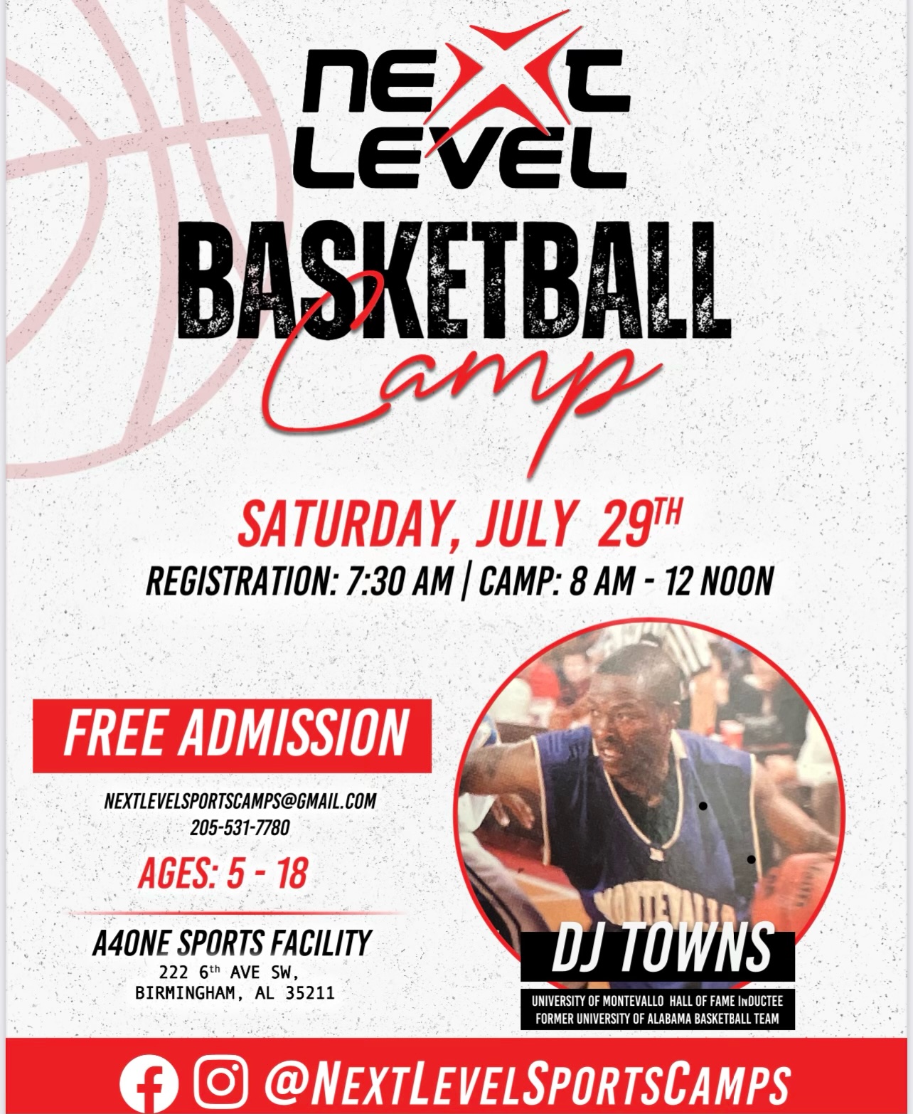 Next Level Basketball Camp (Free Admission) District 6 Birmingham