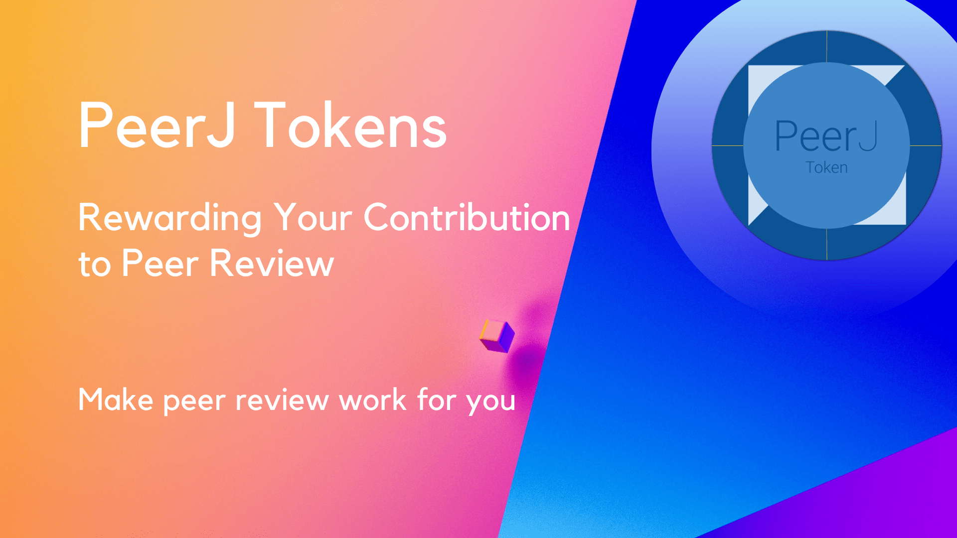 PeerJ Tokens Rewarding Peer Review PeerJ Blog