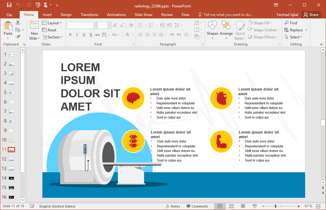 Animated Radiology PowerPoint Template