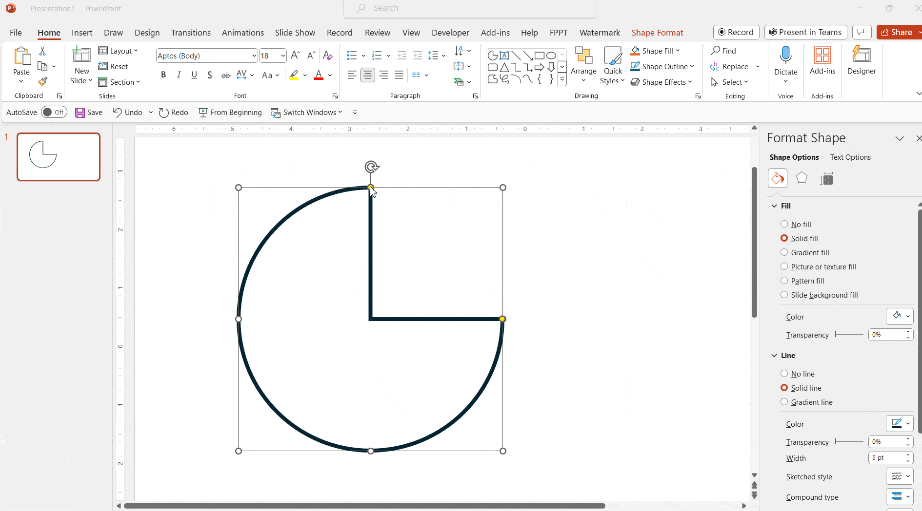 How to Make a Half Circle in PowerPoint