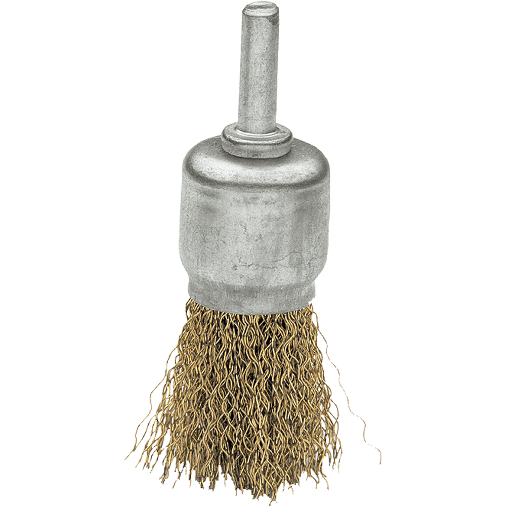 Diy end brush brass coated steel corrugated wire 5080925 Bellota