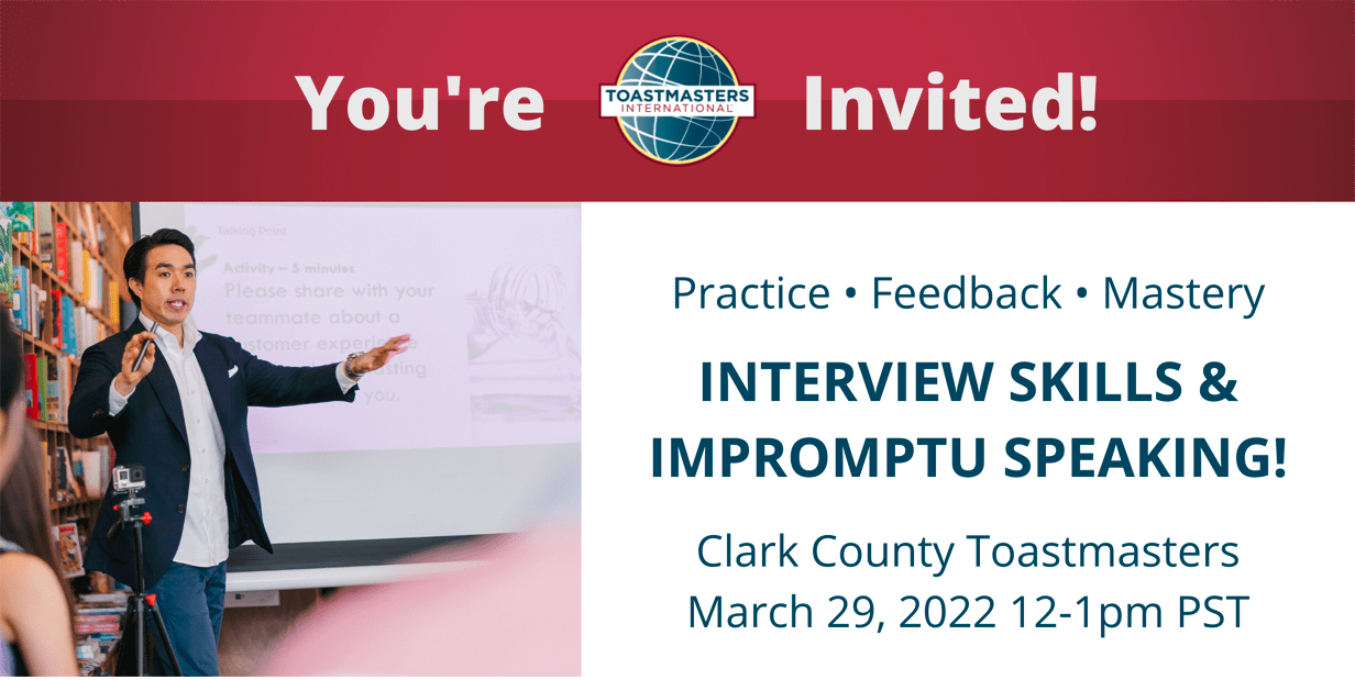 Clark County Toastmasters Open House Interview Skills District 7