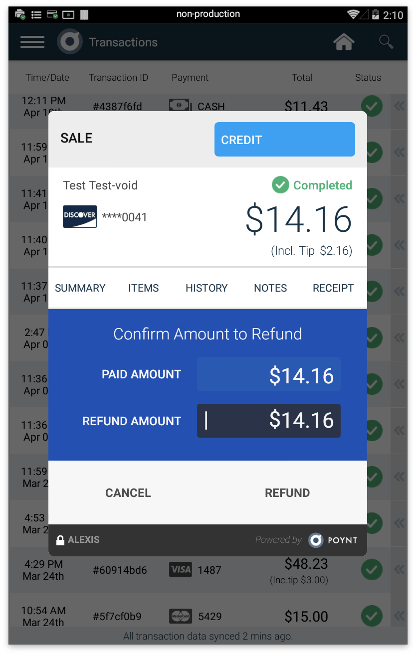 How do I process a refund on the Terminal? Poynt Help Center
