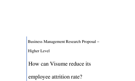 Blog exemplar: How can Visume reduce its employee attr