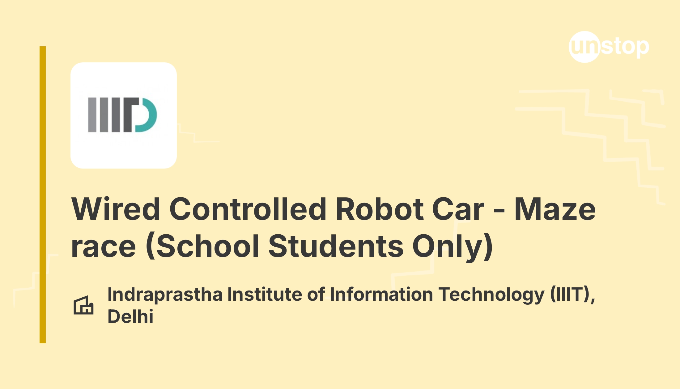 Wired Controlled Robot Car Maze race (School Students Only) 1139152
