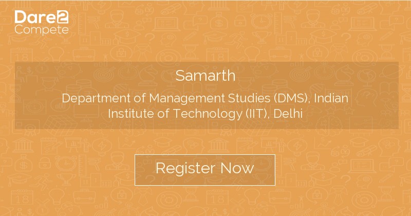 Samarth under Parivartan from Department of Management Studies (DMS