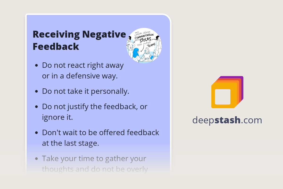 Receiving Negative Feedback Deepstash