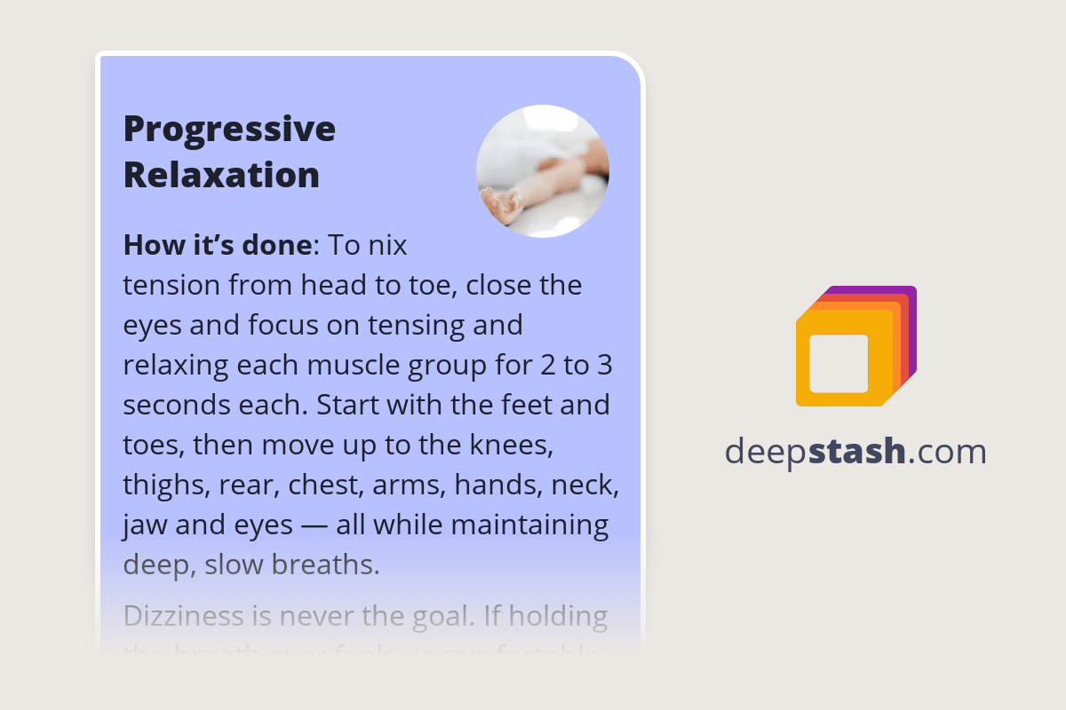 Progressive Relaxation Deepstash