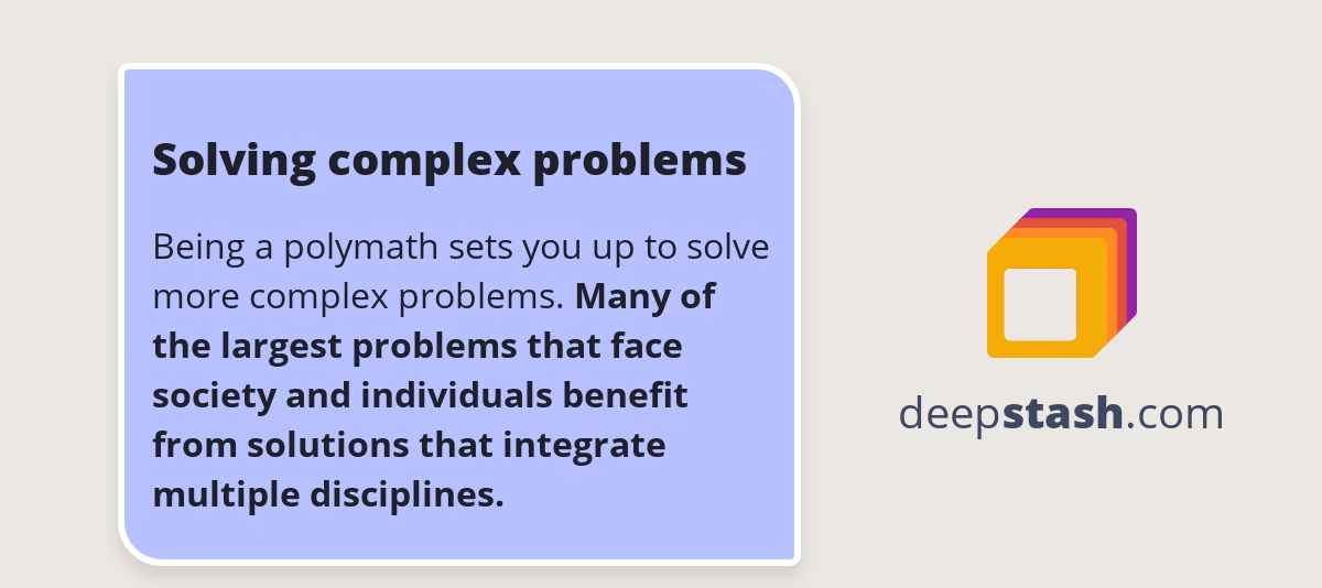 Solving complex problems Deepstash