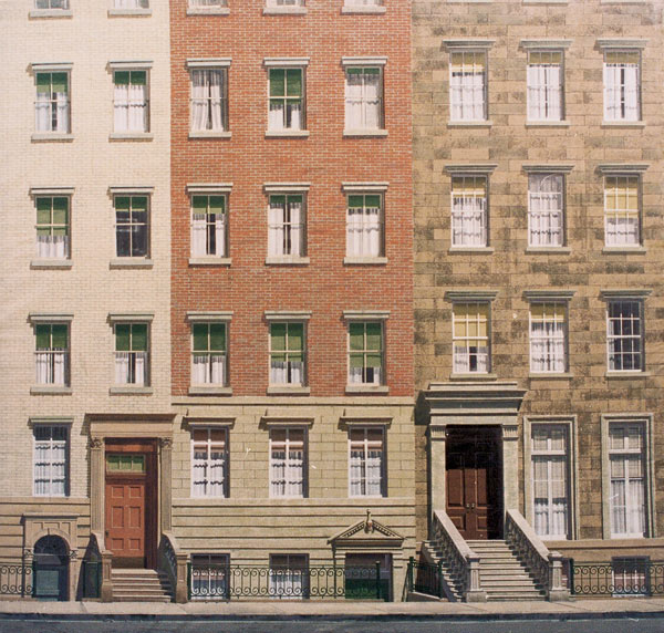 Stock Photo Modern Chicago or New York style brick apartment
