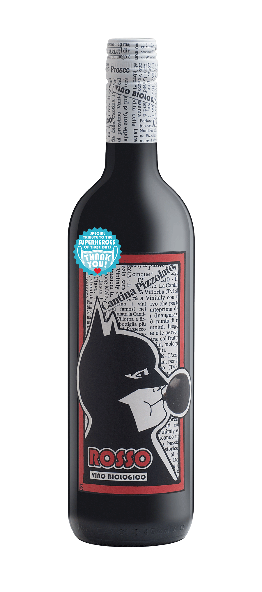 Organic vegan red wine H.Hero Red in Villorba Treviso Cantina Pizzolato