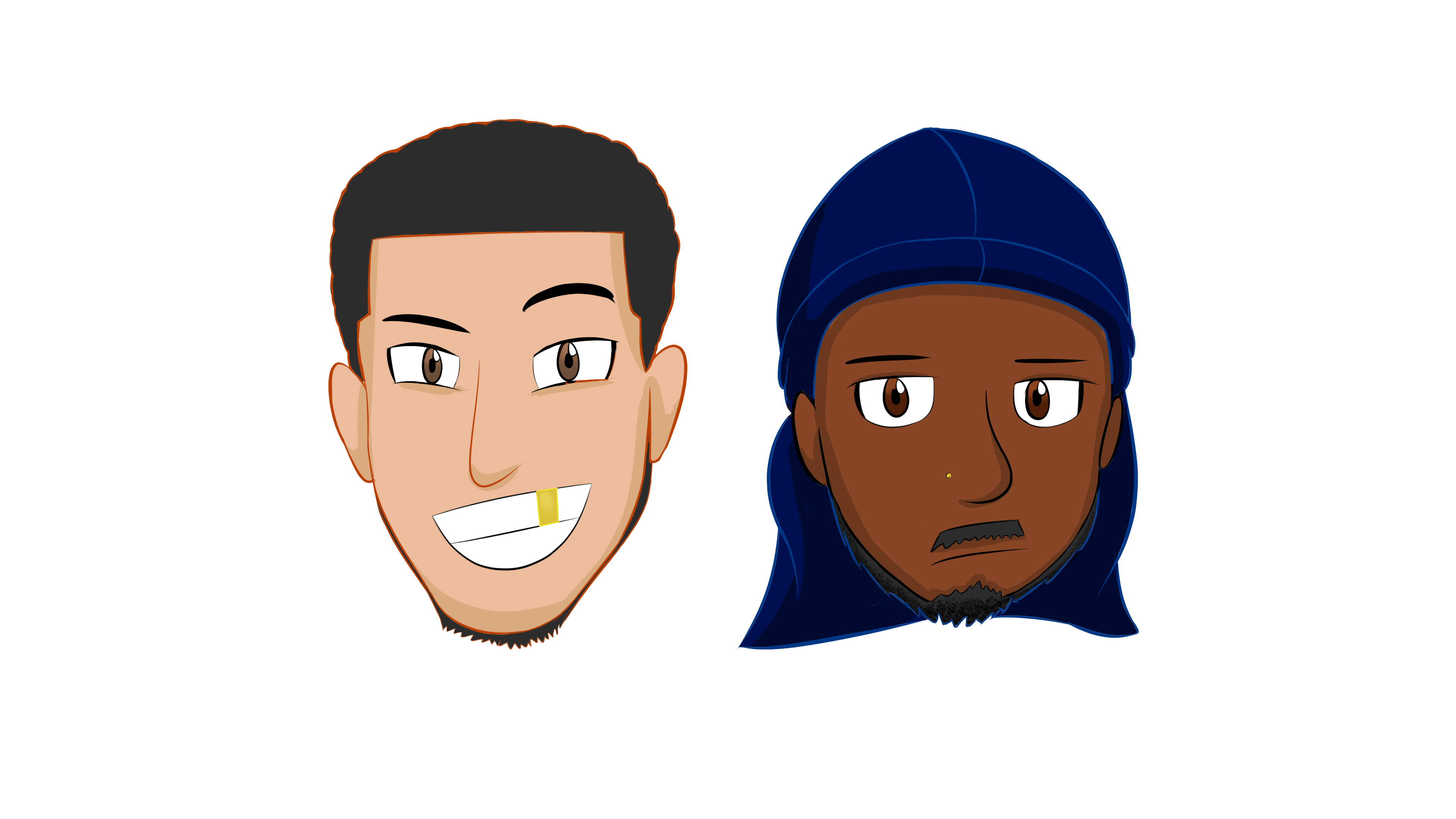 Fully coloured floating head Artists&Clients