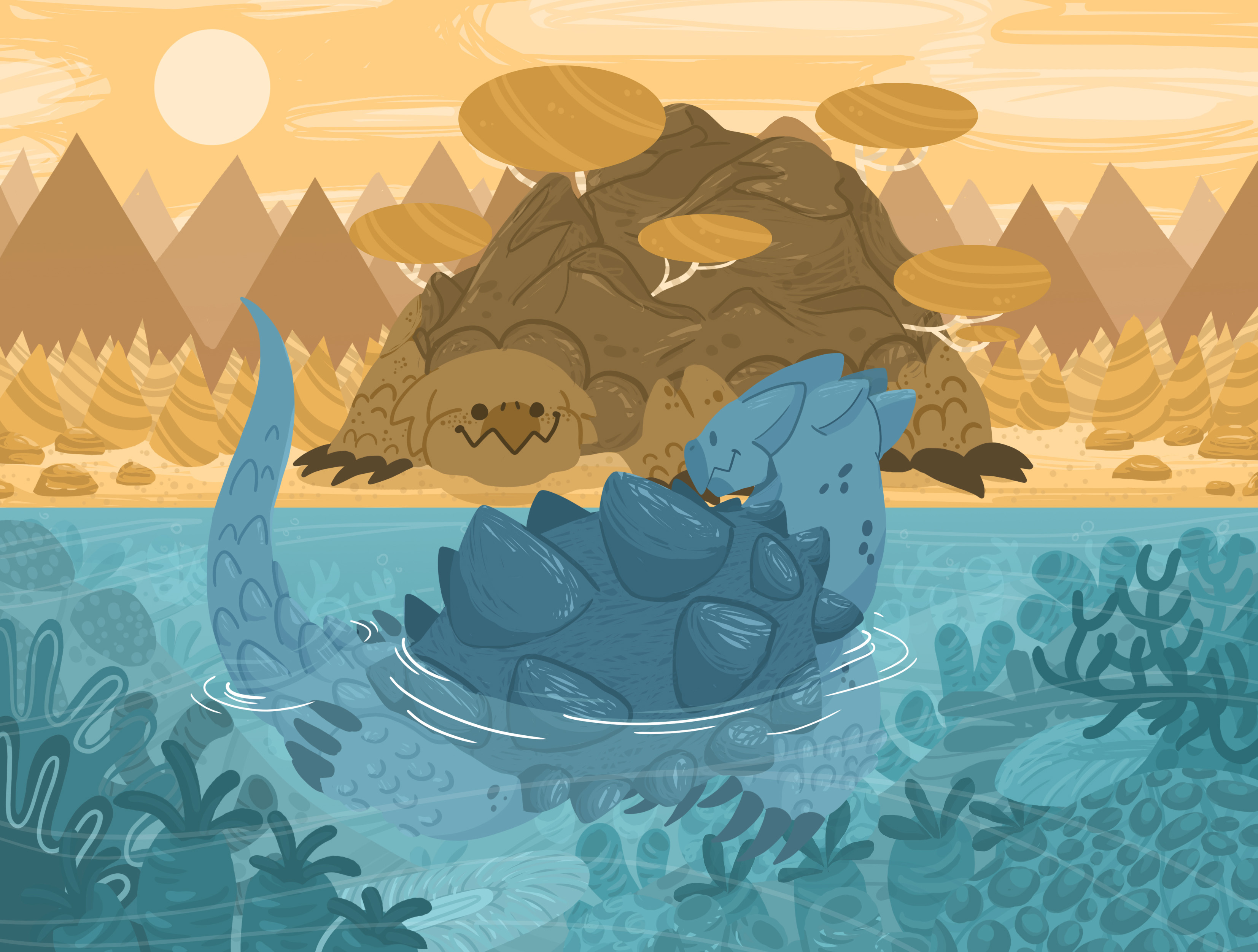 Full detailed lineless drawing Artists&Clients