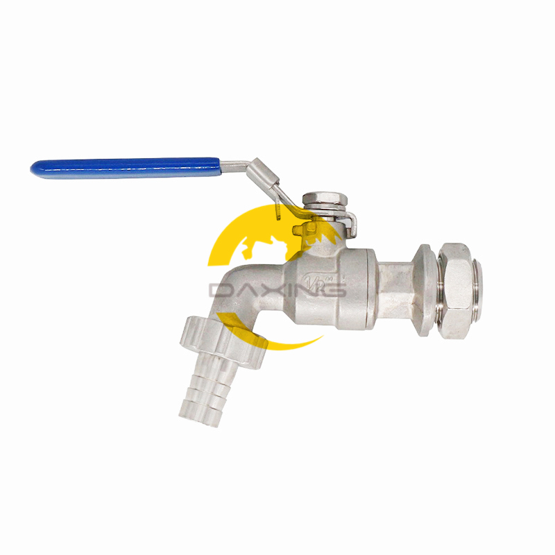 Stainless Steel 1 2 inch Garden Bibcock, Homebrew Barb Ball Valve
