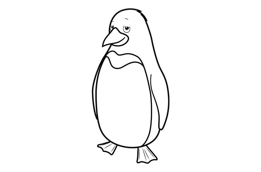 Darmowe kolorowanki dla dzieci od Dada • pokoloruj pingwinka • Dada.pl