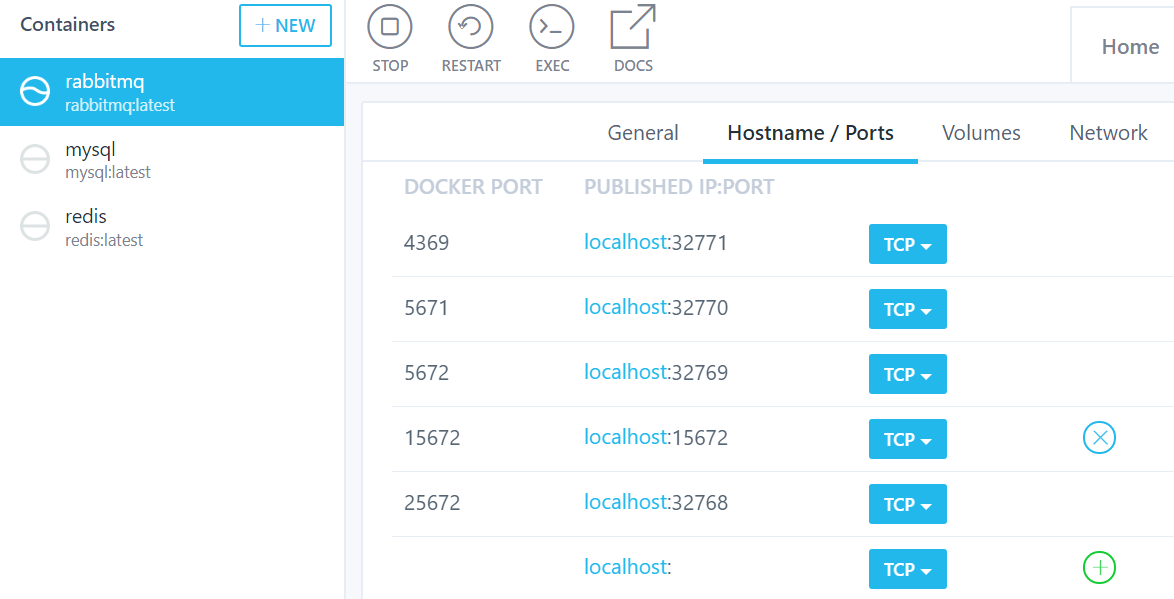 Docker로 빠르게 개발환경 구성하기(mysql, redis, rabbitmq, mongoDB)