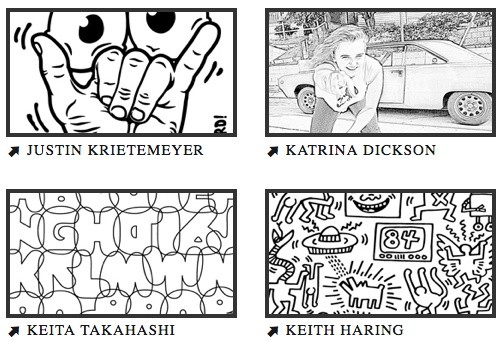 Outside The Lines Artists MegaColoring Book By Souris HongPorretta