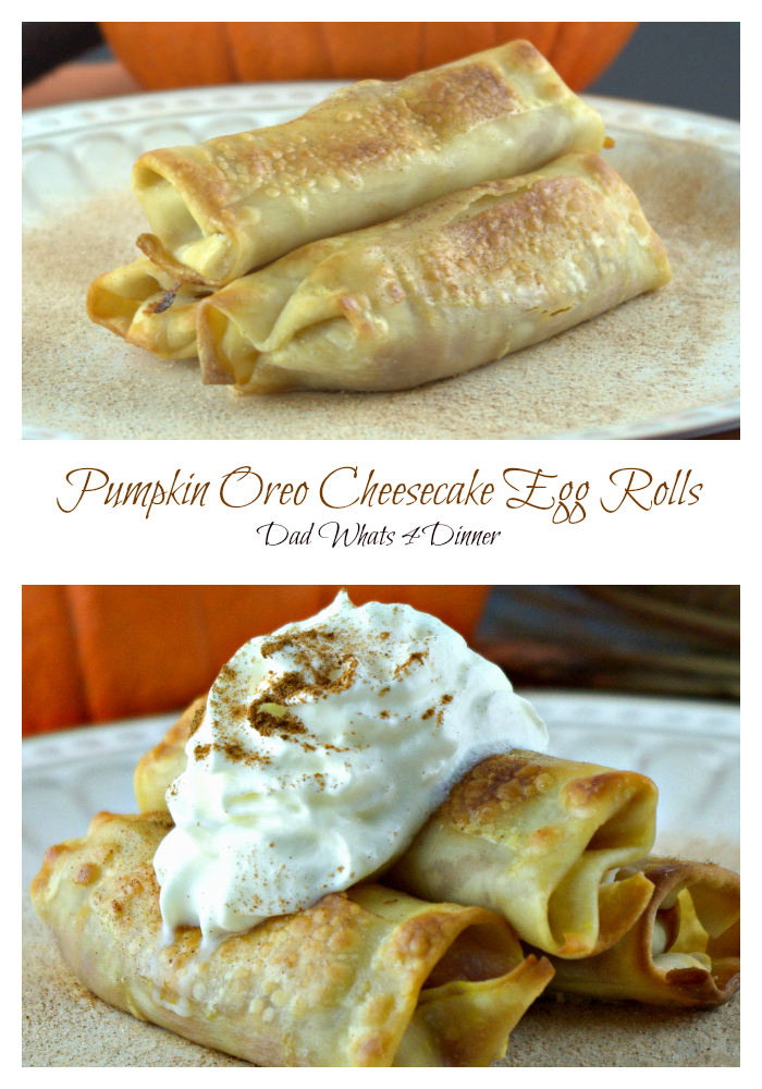 Pumpkin Oreo Cheesecake Egg Rolls Dad Whats 4 Dinner