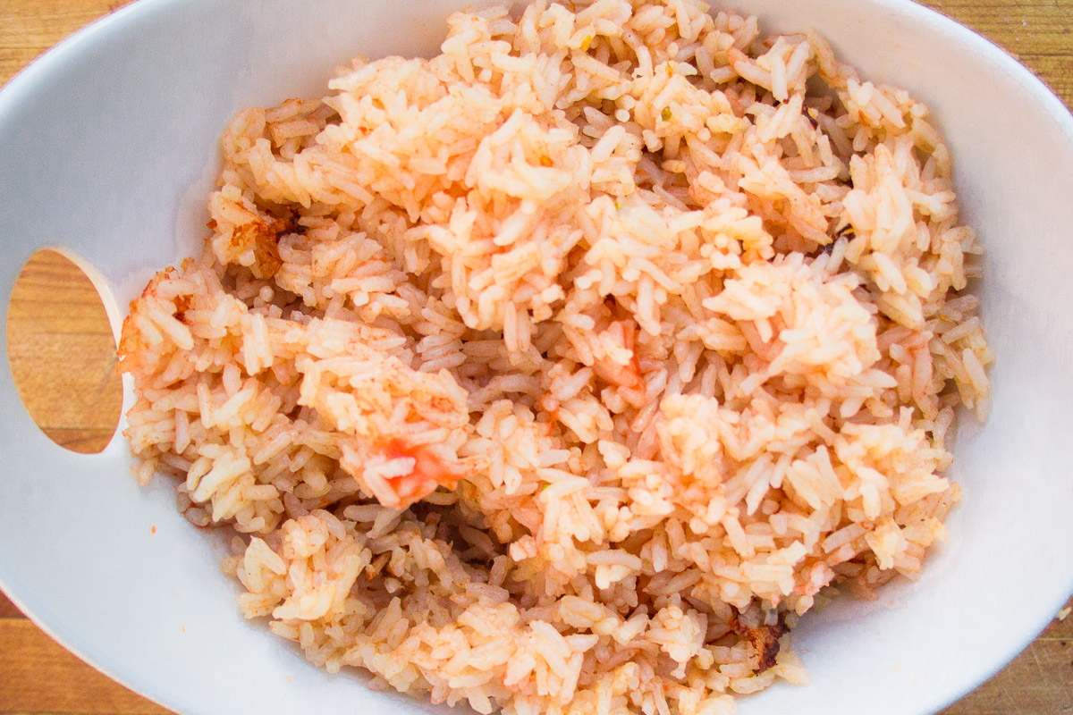 Quick and Easy Spanish Rice In The Rice Cooker Dad With A Pan