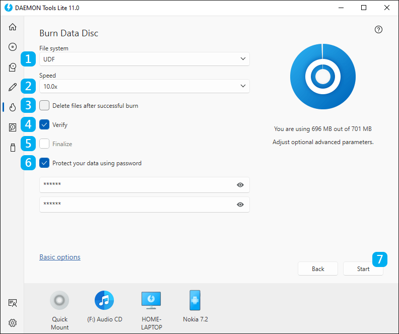 Burn a Data Disc DAEMON Tools Lite Help
