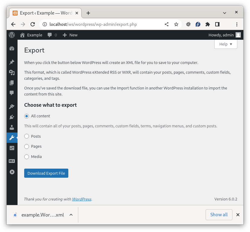 Convert WordPress Articles to Markdown DAEXT