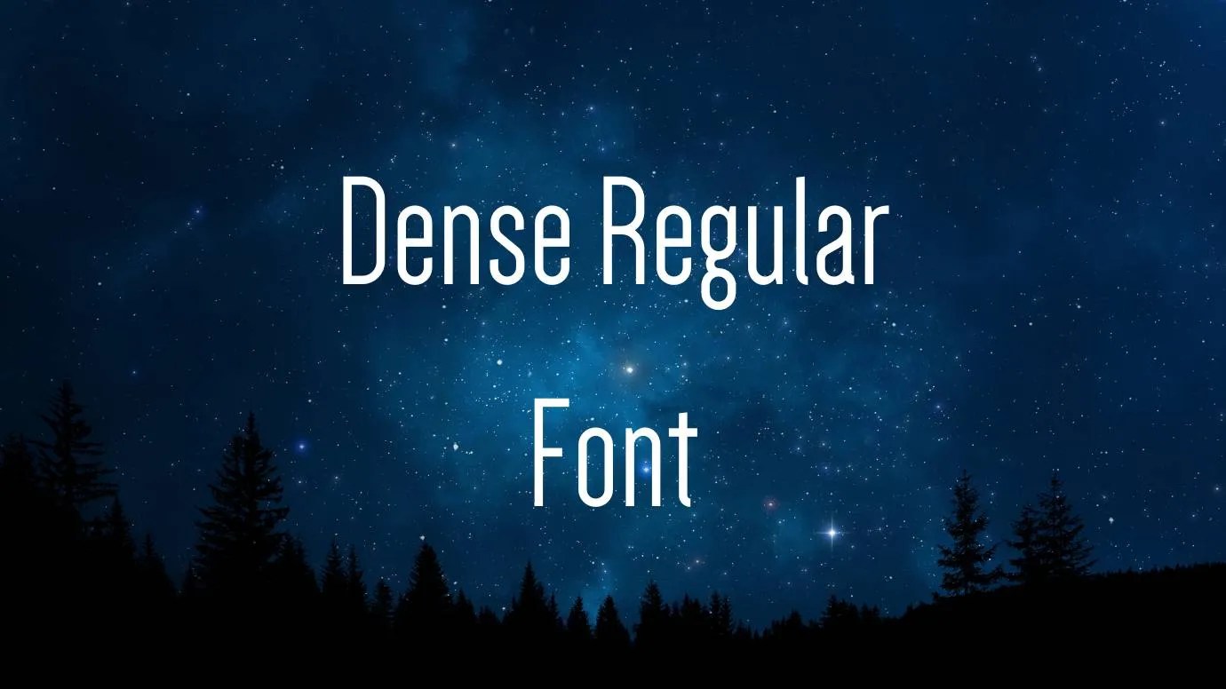 Dense Regular Font Free Download