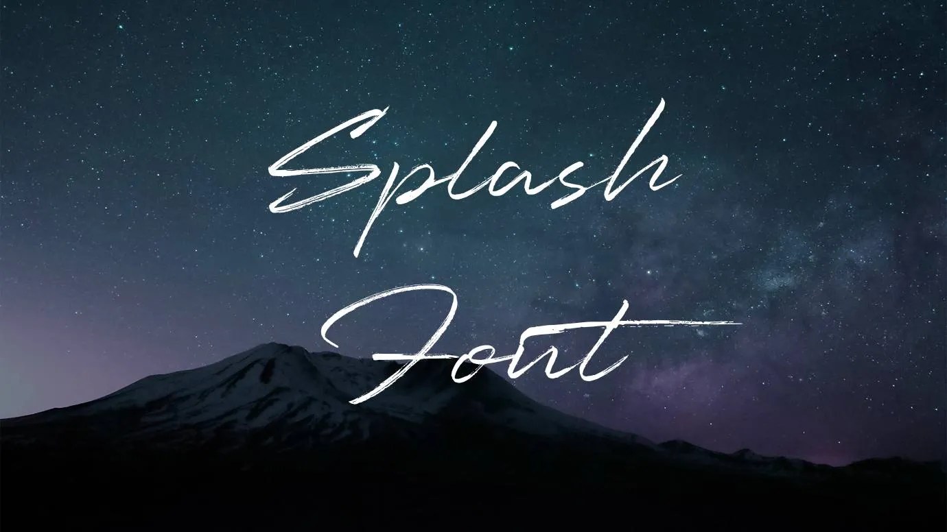 Splash Font Free Download