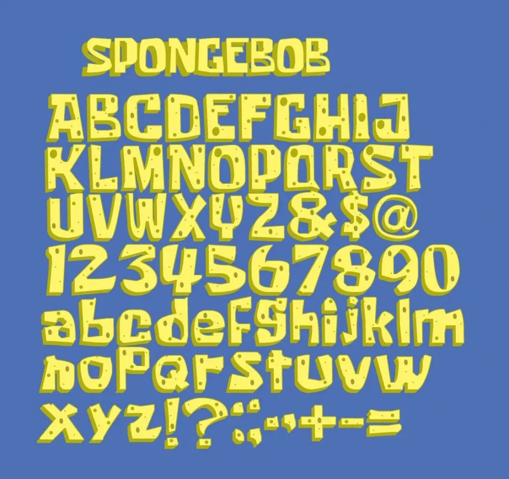SpongeBob Font Free Download » DaFontsPro